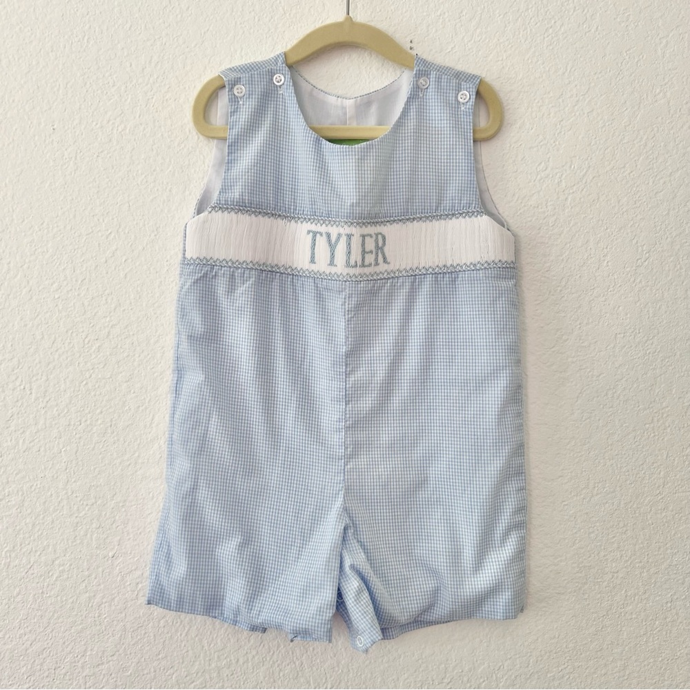 Classic Whimsy Smocked Tyler Jon Jon Shortall Sz 3T